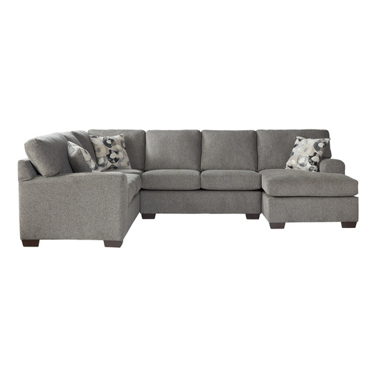 Roundhill Furniture Manisa Camelot Blackstone Fabric Sectional Sofa