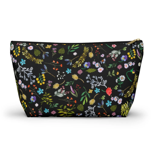 Cottagecore Pencil Case | Floral Wildflower Zippered Pouch Bag Accessories Decor