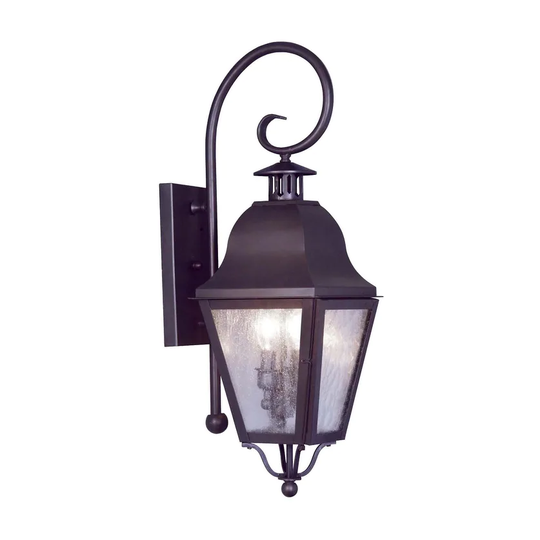 Giuseppe Lighting Two Light Outdoor Wall Lantern Amwell Bronze - Exact Size