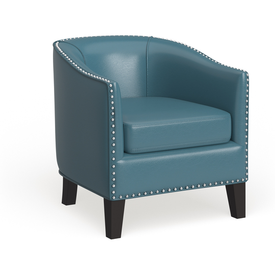 Strick & Bolton Lydia Barrel Arm Chair in Blue