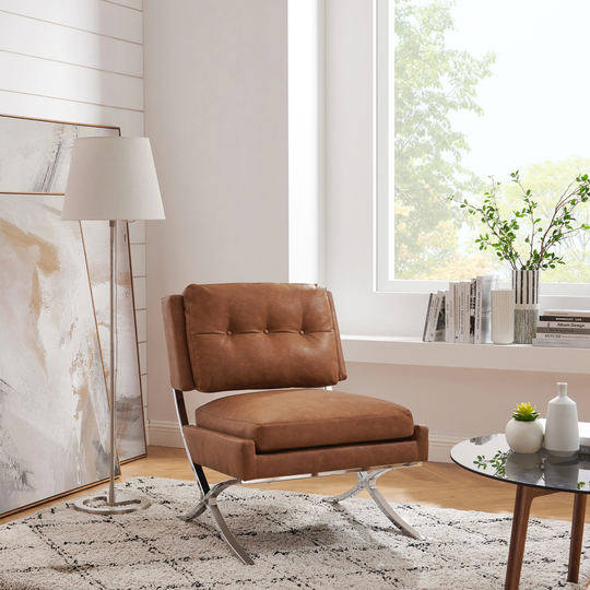 Art Leon Mid-century Modern Armless Accent Chair