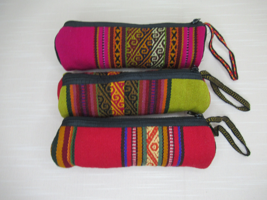 Handmade Pencil Case/Peruvian Manta Case/Pencil Pouch/ Make Up Pouch