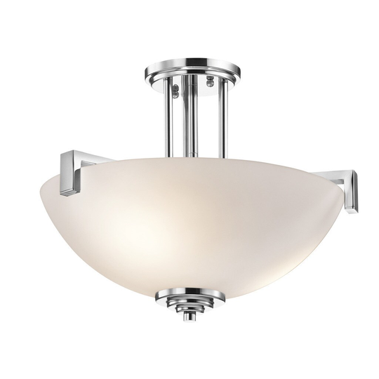Kichler Lighting Eileen Collection 3-light Chrome Semi Flush Mount