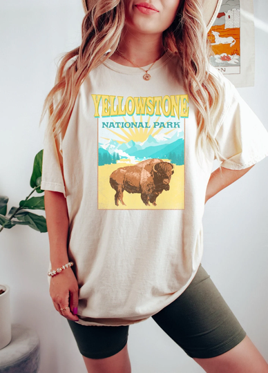 Comfort Colors Yellowstone Tee, National Park Shirt, Unisex Hiking Shirts, Travel Gift