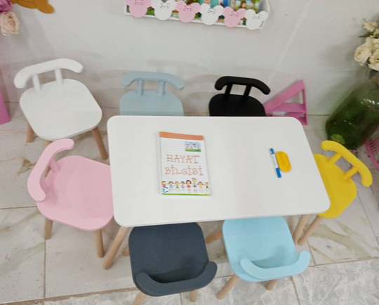 Kids Room, Montessori Furniture, Wooden Kids Table & Chairs Set, Table, Chair, Furniture, Toddler