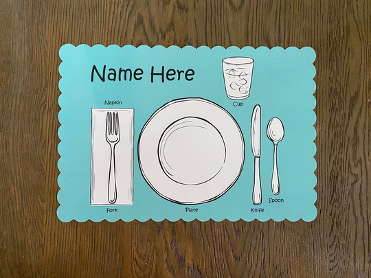 Kids Table Setting Placemat