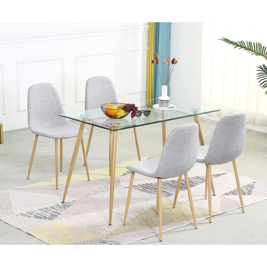 Mid Century Modern Fabric Dining Chairs (Set of 4)