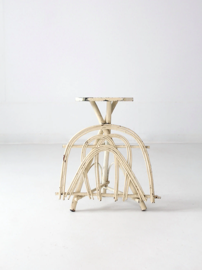 Antique Twig Table, Painted Rustic Folk Art Table