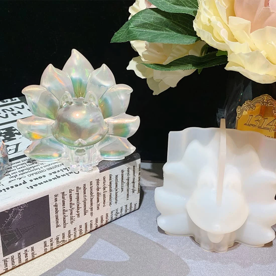 Nine Tailed Fox Epoxy Resin Mold 3D Animal Silicone Soap Mould Diy Carving Art Table Home Decor