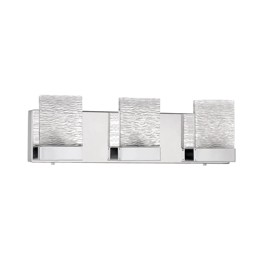 Astron 3-Light-LED Chrome Vanity Light with Glass Shade