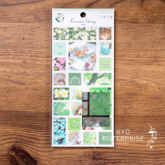 Kamio Japan - Frames Story Silver Foil Sticker Series Picnic