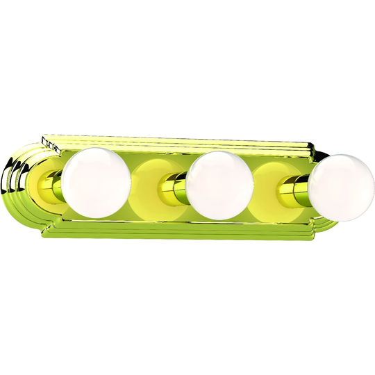 Volume Lighting 3-Light Indoor Polished Brass Vanity