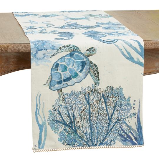 Sea Life Design Table Runner - 16"x72"