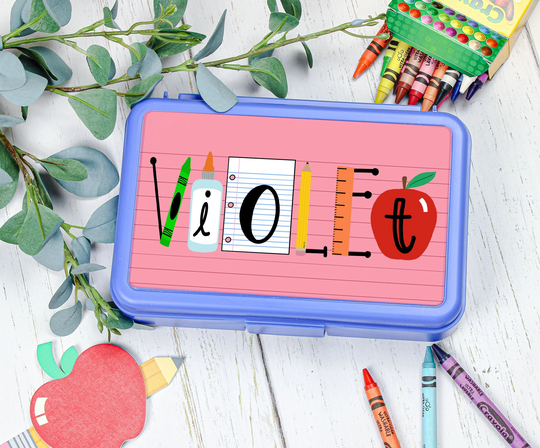 Kids Personalized Pencil Box | School Supplies Back To Alphabet