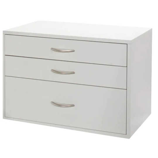 Organized Living freedomRail White O-Box 3-Drawer Storage