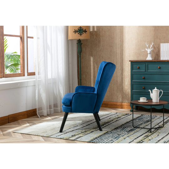 Mid-century-inspired Single Sofa High Back Arm-sofa Comfortable Loveseat Living Room Chair with Wood Feet