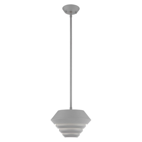 Livex Lighting Amsterdam 1-Light Mini Pendant - 10"Dia. x 16"-46"Adj. H - 10"Dia. x 16"-46"Adj. H