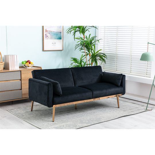 Velvet Sofa Accent sofa loveseat sofa with metal feet