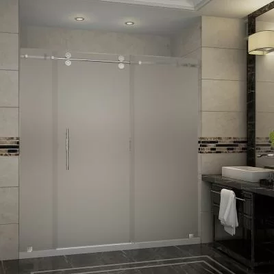 Langham 77.5" H Hinged Frameless Shower door