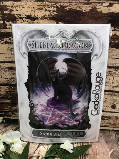 Summons By Sheblackdragon Modern Cross Stitch Art Kit 28 Count 1x1 Easy Evenweave