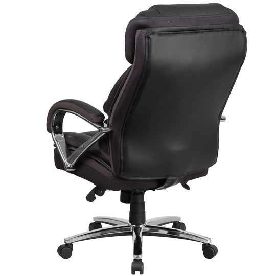 Big & Tall 500 lb. Rated LeatherSoft Ergonomic Office Chair w/ Chrome Base