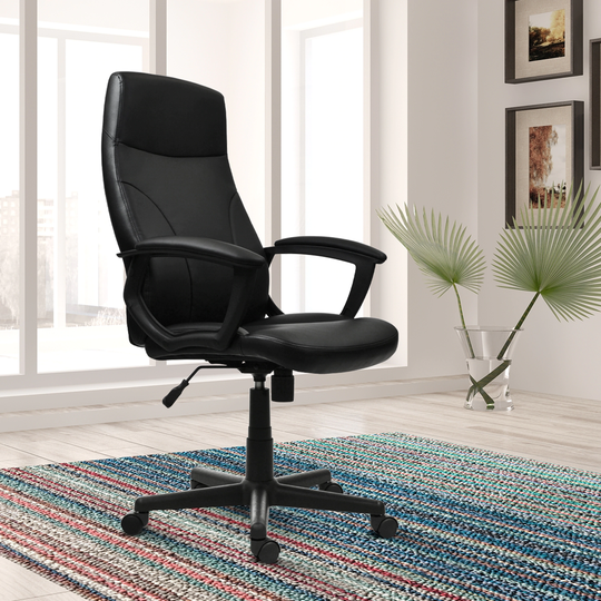Height Adjustment Executive Office Chair, Black