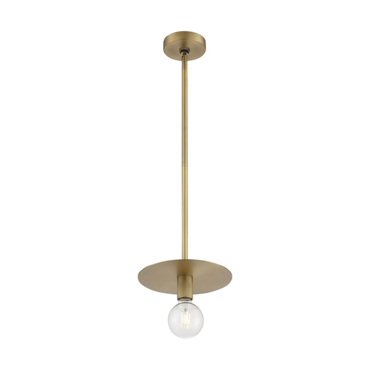 Bizet 1-Light Mini Pendant Fixture - Vintage Brass Finish - Vintage Brass - Vintage Brass
