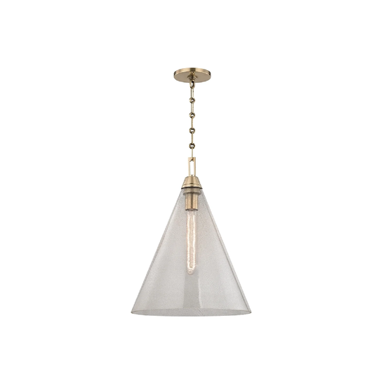 Hudson Valley Lighting Newbury 1-light Large Pendant, Aged Brass