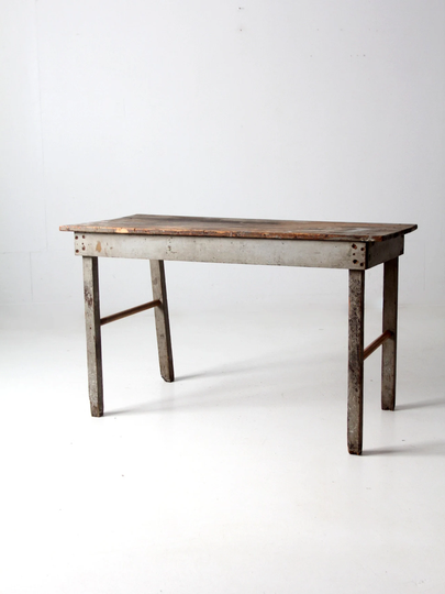 Antique Wood Farmhouse Table