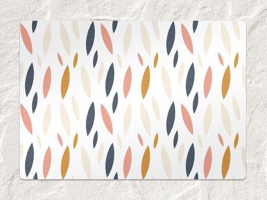 Simple Scandinavian Chair Mat, Beige Vinyl Floor Pink Protective Abstract Splat Pad, Flooring, Gift Idea