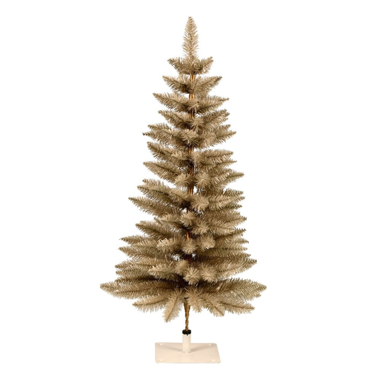 Vickerman 3' x 18" Platinum Fir Artificial Christmas Pencil Tree, Unlit - 3' x 18"