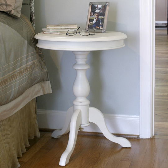 Megan Antique Ivory Accent Table