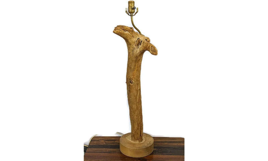 Mid Century Modern Tall Driftwood Table Lamp