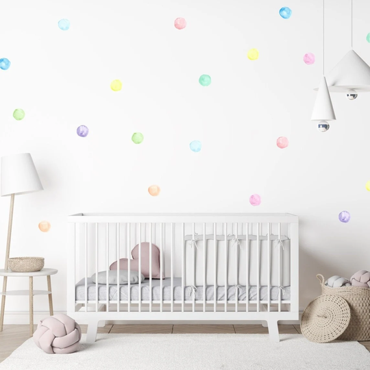 Pastel Watercolor Dots Colorful Stickers
