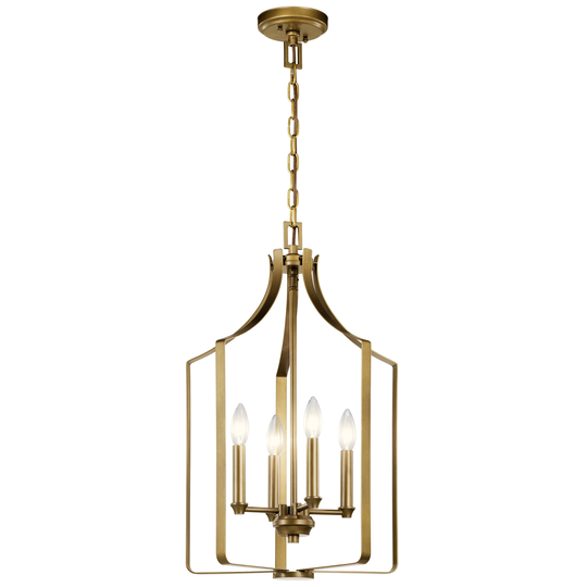 Kichler Lighting Morrigan 4-Light Mini Chandelier Natural Brass
