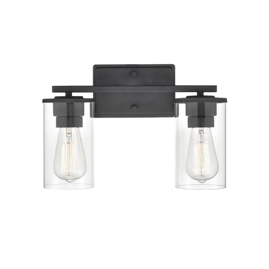 Millennium Lighting Verlana 2-Light Bathroom Vanity Fixture in Multiple Finishes with Clear Glass Shades