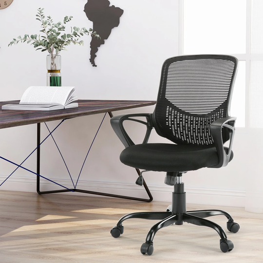 Home Office Chair Mesh Desk Chair Mid Back Computer Swivel Rolling