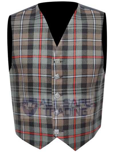 Clearance Sale Scottish/Irish Formal Straight Pattern Mackenzie Weathered Tartan Waistcoat/Scottish Waistcoat, Kilt Vst, Celtic, Highland