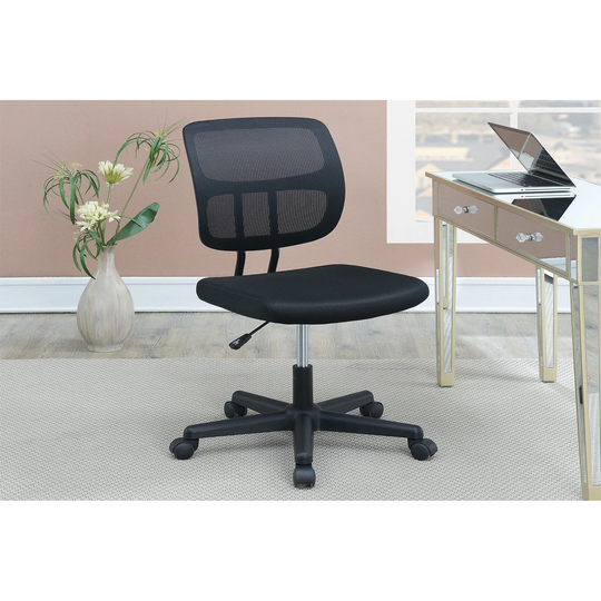 Office Chair Black Mesh Desk Chairs wheels Breathable Material Seats