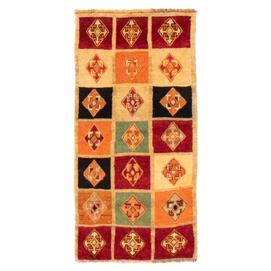 ECARPETGALLERY Hand-knotted Kashkuli Gabbeh Multi Color Wool Rug - 2'6 x 5'5