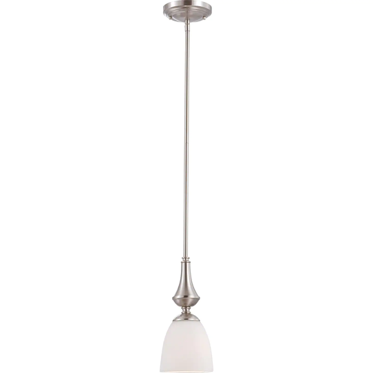 Nuvo 'Patton' 1-light Brushed Nickel Mini Pendant - Silver