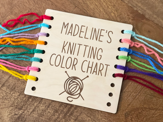 Personalized Knitting Color Chart, Reusable Wood Card, Knitted Blanket Accessories, Making