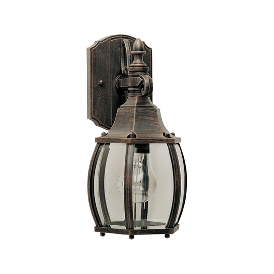 Maxim Rust Aluminum Clear Shade Crown Hill 1-light Outdoor Wall Mount Light
