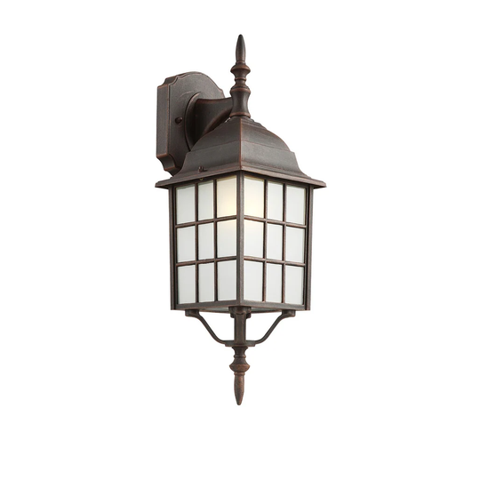 GuisseppeImports 44201 RT One Light Wall Lantern San Gabriel Rust - Exact Size