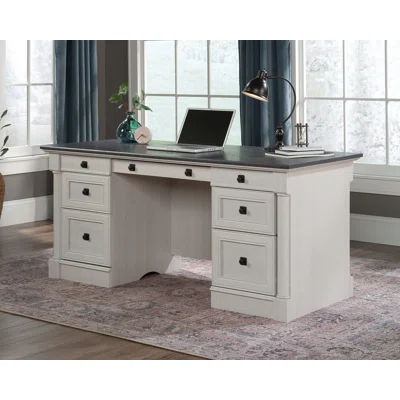 Palladia Executive Desk Glacier Oak A2