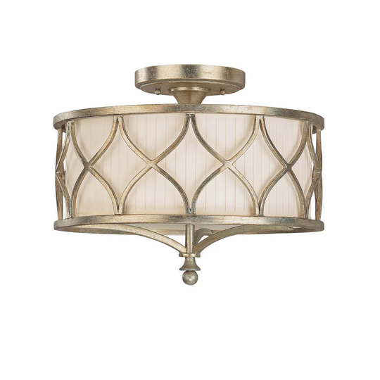 Fifth Avenue 3-light Winter Gold Semi-Flush Mount