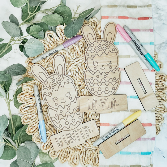 Easter Diy Coloring Kit, Kit For Kids, Personalized Cut Outs, Gift, Activity