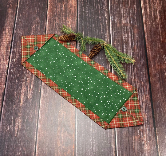 Red & Green Tartan Plaid Mini Table Runner/Rustic Farmhouse Christmas Decoration Winter Decorating