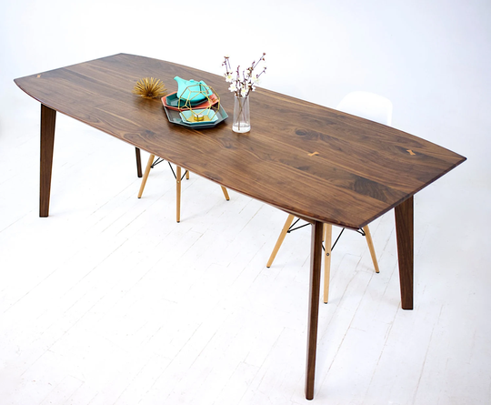 Midcentury Modern Dining Table | Handmade in Oh With Solid Walnut, Customizable. Available in Other Woods