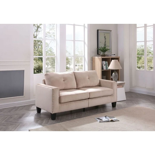 Nailer Velvet Living Room Sofa